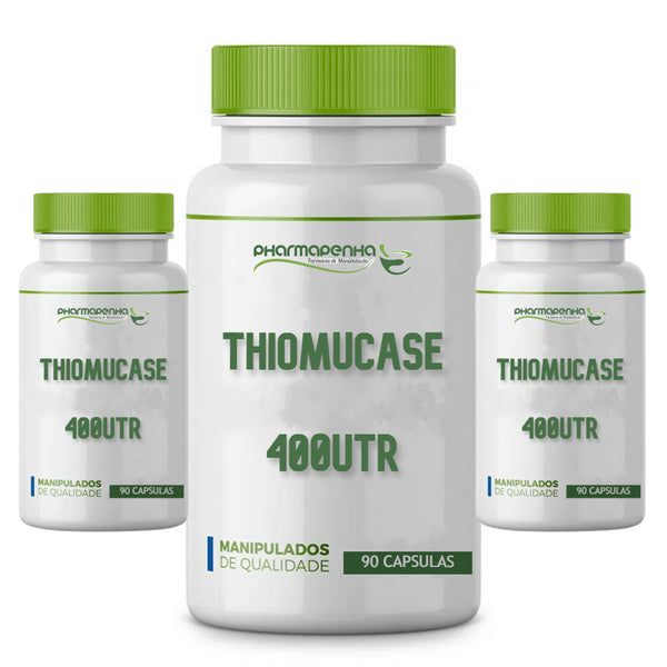 3 Potes Thiomucase 400 UTR 90 Cápsulas cada
